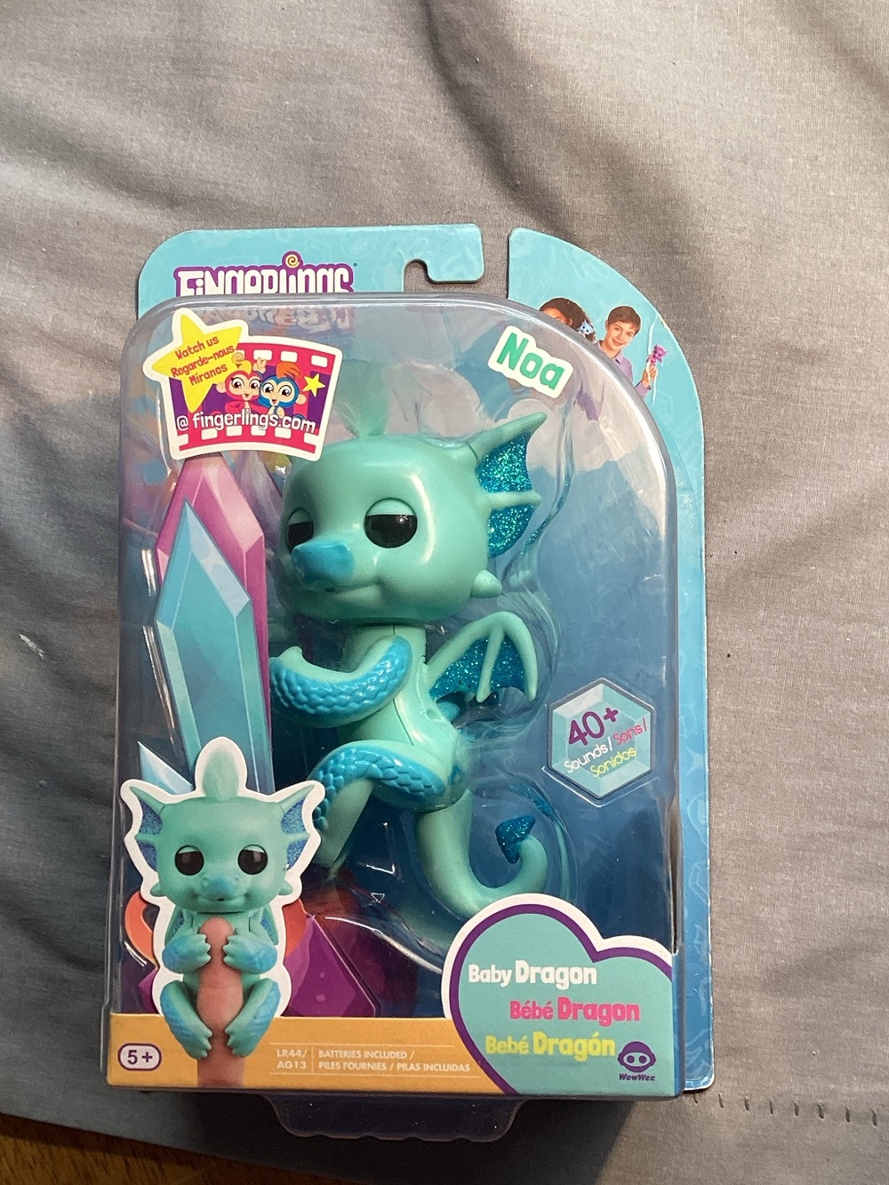 Noa Baby Dragon Toy - Teal Blue Baby Dragon for Kids